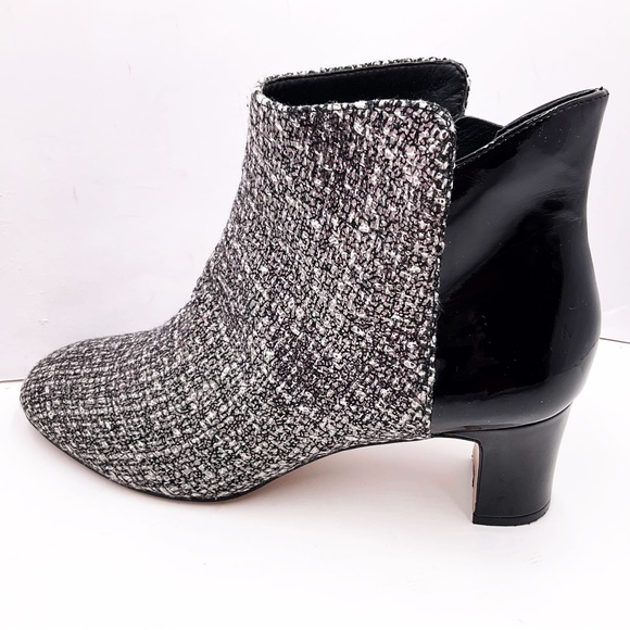 {Donald J. Pliner} Jakk Tweed/Patent Leather Boots - Picture 3 of 16